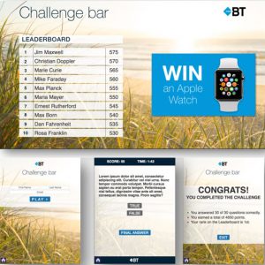 BT trade show trivia game design