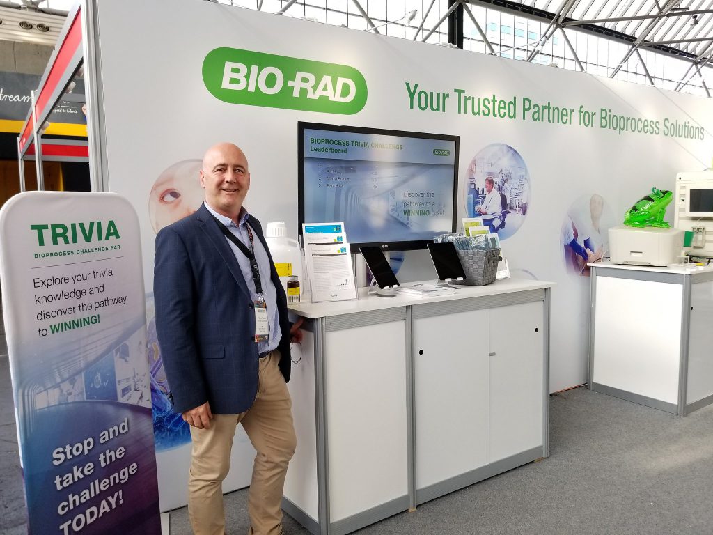 Bio-Rad at BPI Europe 2018 interactive healthcare trivia trade show game